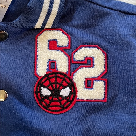 NWT Marvel Toddler Navy and White Spider-Man Polo Jacket size 2T - Picture 10 of 10